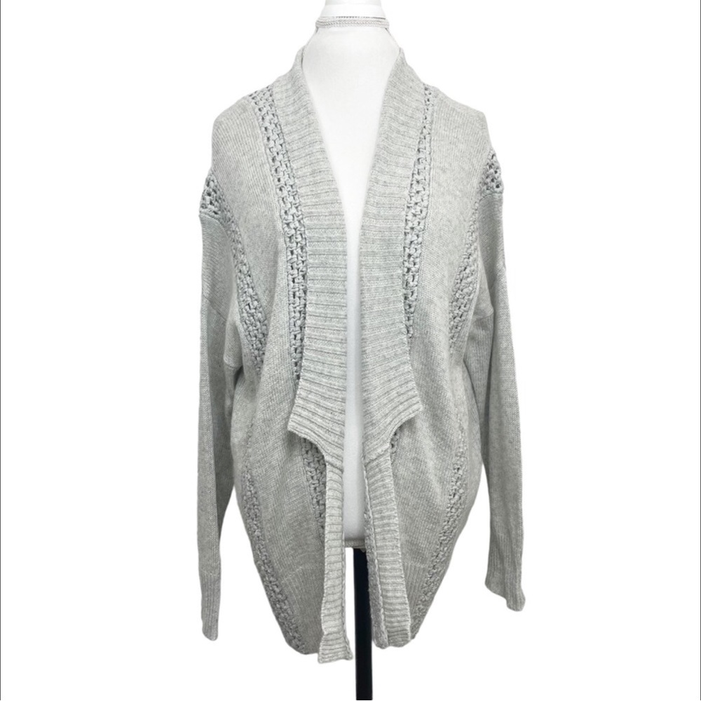 Sundance ribbon crochet open front cardigan - Picture 3 of 9